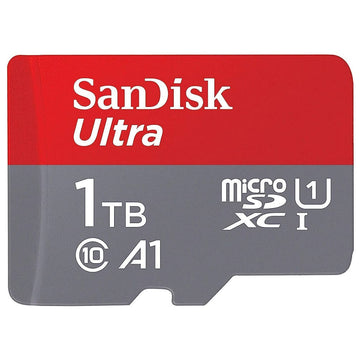 SanDisk 1TB Ultra microSDXC UHS-I Memory Card with Adapter, Up to 100MB/s, Full HD A1 C10 MicroSD Card - Imported from UK